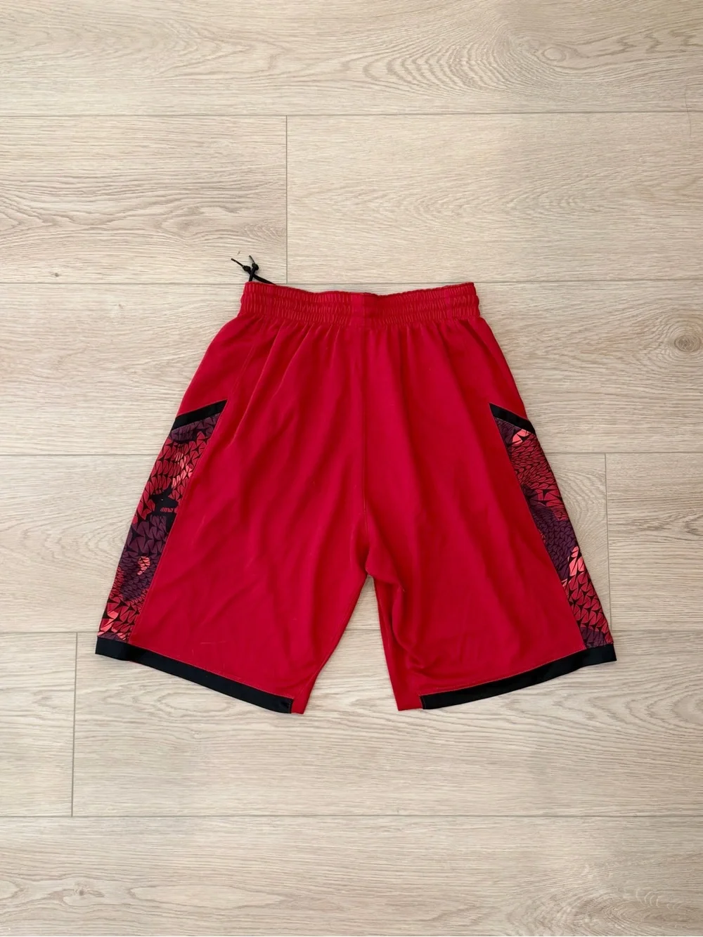Jordan Men’s Red Basketball Shorts with Black Accents
